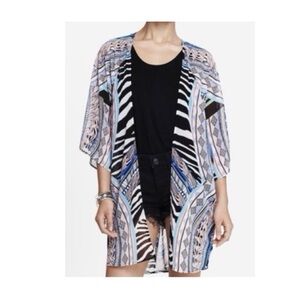 Express‎ Sheer Patterned Kimono
